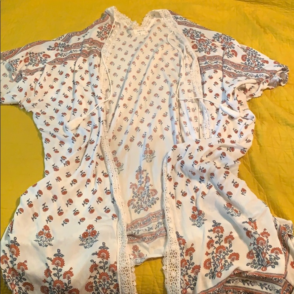 Boho Tassel and Lace Kimono